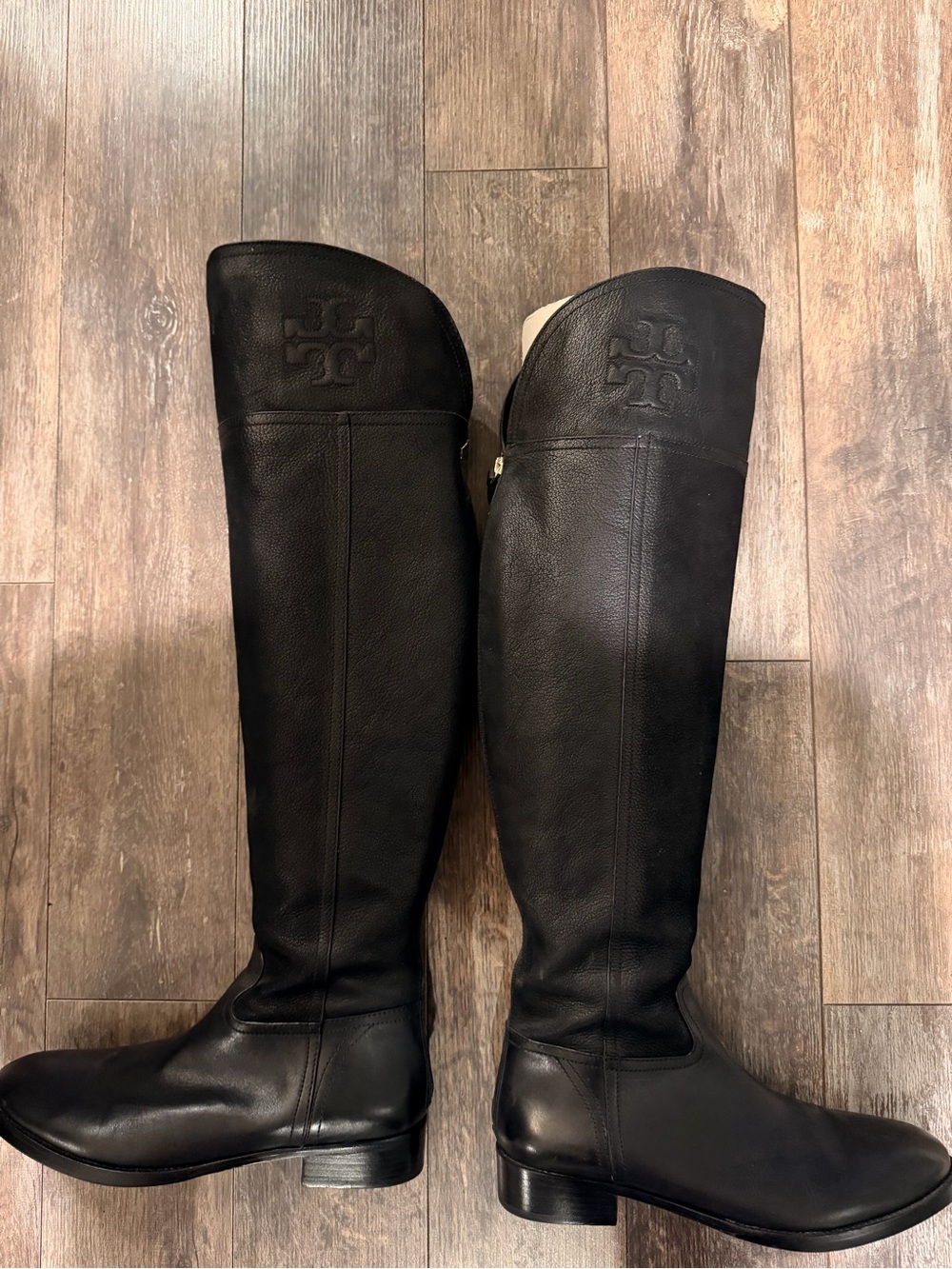 🪻Tory Burch Black Leather Over-the-Knee Boots - Picture 3 of 7